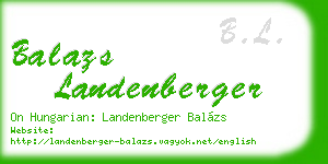 balazs landenberger business card